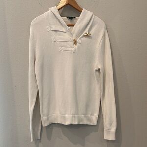 Ralph Lauren Cream Sweater with Gold‎ Toggle